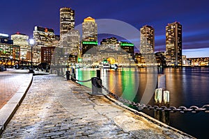 Boston Downtont night photo