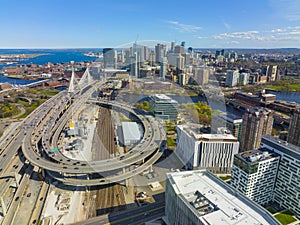 Boston Financial District skyline, USA