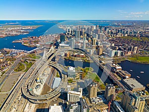 Boston Financial District skyline, USA