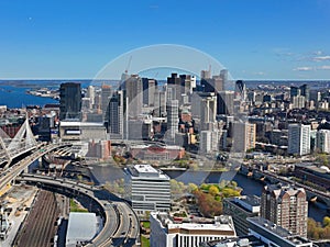 Boston Financial District skyline, USA