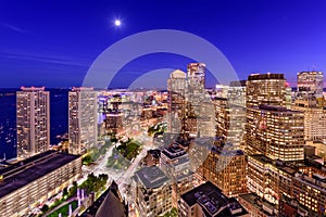 Boston Financial District Cityscape