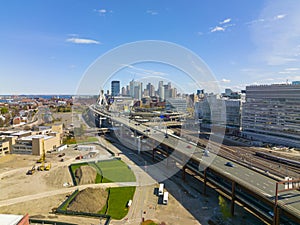 Boston Financial District skyline, USA