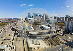 Boston Financial District skyline, USA