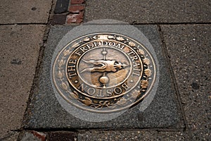Boston the Freedom Trail sign, Massachusetts photo