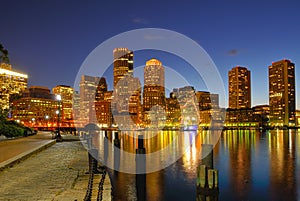 Boston Harbor and Cityscape