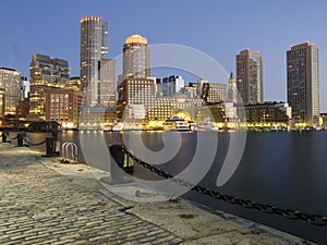 Boston harbor at dawn