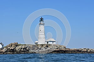 Boston Harbor Lighthouse on a Summer Day