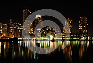 Boston Harbor at Night