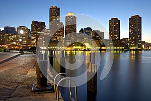 Boston harbor skyline