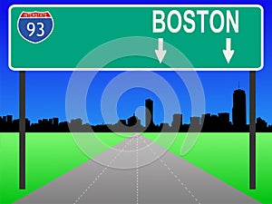 Boston with interstate