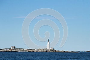 Boston Light lighthouse at Little Brewster island in Boston Harbor, Massachusetts photo