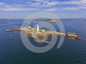 Boston Lighthouse in Boston Harbor, Massachusetts, USA photo