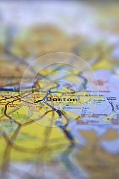 Boston, MA centered on a paper roadmap with limited focus