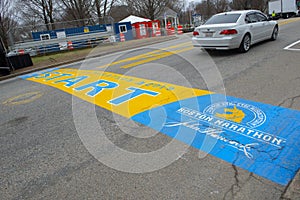 2019 Boston Marathon Start Line, Hopkinton, MA, USA