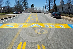 Boston Marathon Start Line, Hopkinton, MA, USA