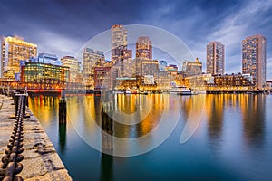 Boston, Massachusetts, USA Harbor Skyline