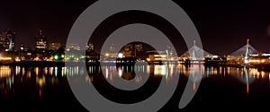 Boston at Night Panoramic