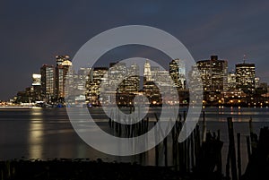 Boston night skyline