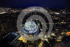 Boston panoramic view at night