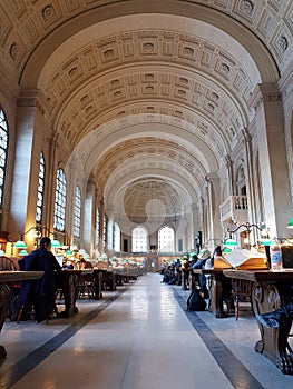 Boston Publics Libray - Bates Reading Room,