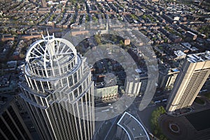 Boston's panoramic view as it is seen from Prudential tower