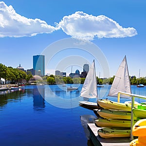 Boston sailboats Charles River at The Esplanade