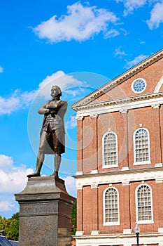 Boston Samuel Adams monument Faneuil Hall