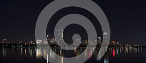 Boston skyline Boston MA night time