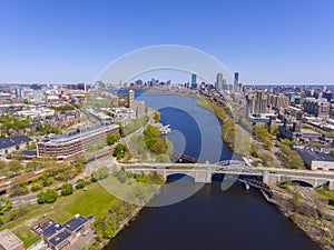 Boston skyline and Charles River, Massachusetts, USA photo