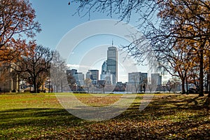 Boston skyline and Charles River seen from MIT in Cambridge - Massachusetts, USA photo