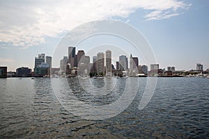 Boston skyline and cityscape from the harbor