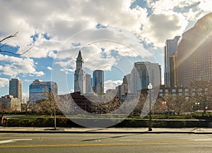 Boston Skyline and Custom House Clock Tower - Boston, Massachusetts, USA