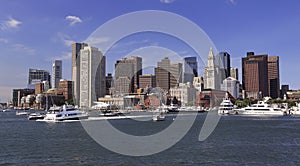 Boston skyline and harbor