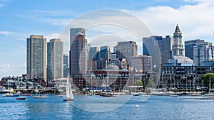 Boston skyline and harbour