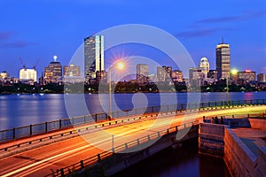 Boston Skyline and Memorial Drive photo