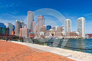 Boston skyline in summer day, USA