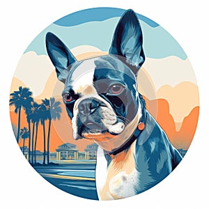 Boston Terrier In The Sun Poster By Reba Mcqueen