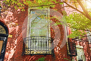 Boston typical houses in historic center