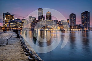 Boston waterfront and harbour