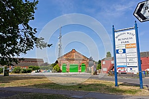 Boston West business Park with imformation sign in foreground