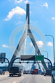 Boston Zakim bridge in Bunker Hill Massachusetts