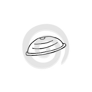 BOSU ball icon. Simple element for gym and fitness concept. Doodle vector graphic