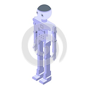 Bot robot icon, isometric style