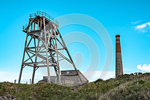 Botallack Tin mines in Cornwall Uk England.