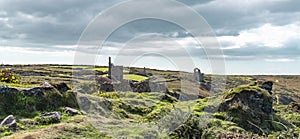 Botallack Tin mines in Cornwall Uk England.