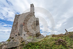 Botallack Tin mines in Cornwall Uk England