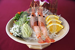 Botan Shrimp sashimi set