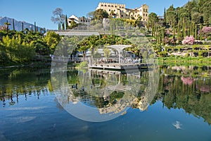 The Botanic Gardens of Trauttmansdorff Castle, Merano, south tyrol, Italy,
