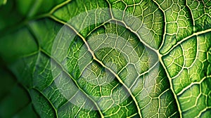 Botanic Tapestry: Microscopic Marvels of a Green Leaf