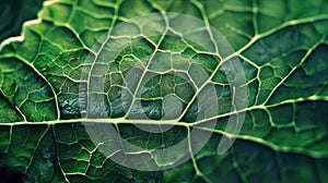 Botanic Tapestry: Microscopic Marvels of a Green Leaf